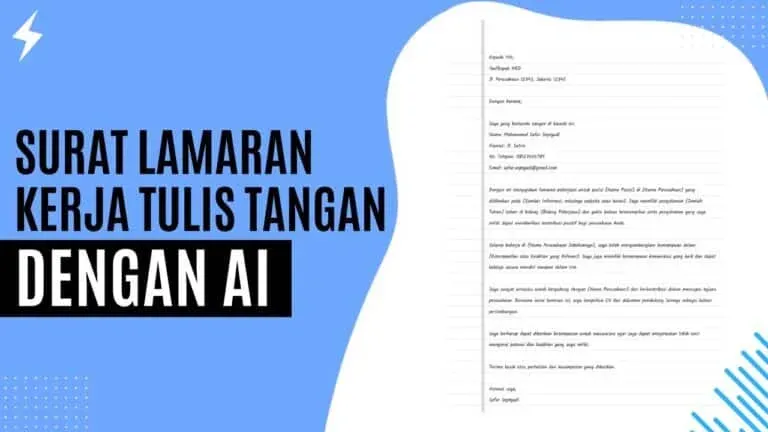 Surat Lamaran Kerja Tulis Tangan dengan AI
