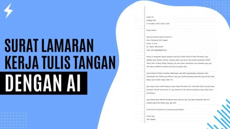 Surat Lamaran Kerja Tulis Tangan dengan AI