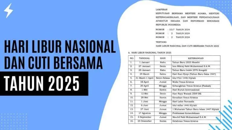 Hari Libur Nasional dan Cuti Bersama Tahun 2025