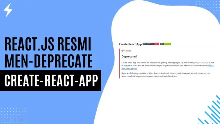 React.js Resmi Men-deprecate Create-React-App